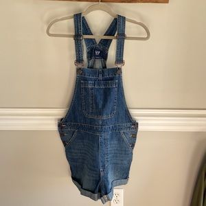 Gap Denim Shorts Overalls size Medium EUC
